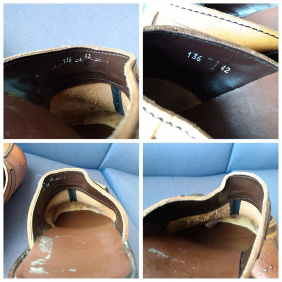 Vintage Leather Clogs Men's Size 8.5 / 9 Mules Shoes Heavy Chunky Retro Hippie - Picture 3 of 10